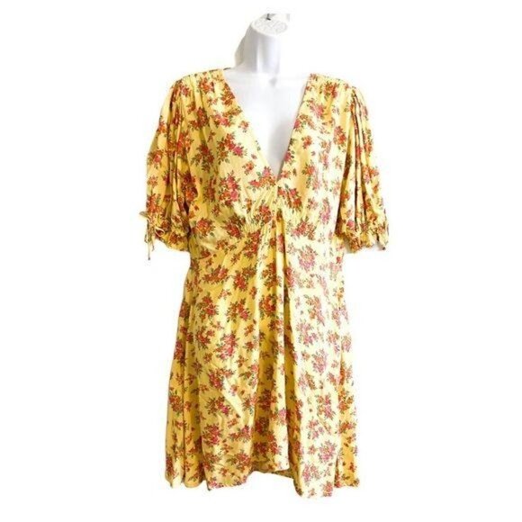 New Faithfull‎ the Brand Dress Tonia Mini Dress, SIZE US 8, Yellow - Picture 3 of 13